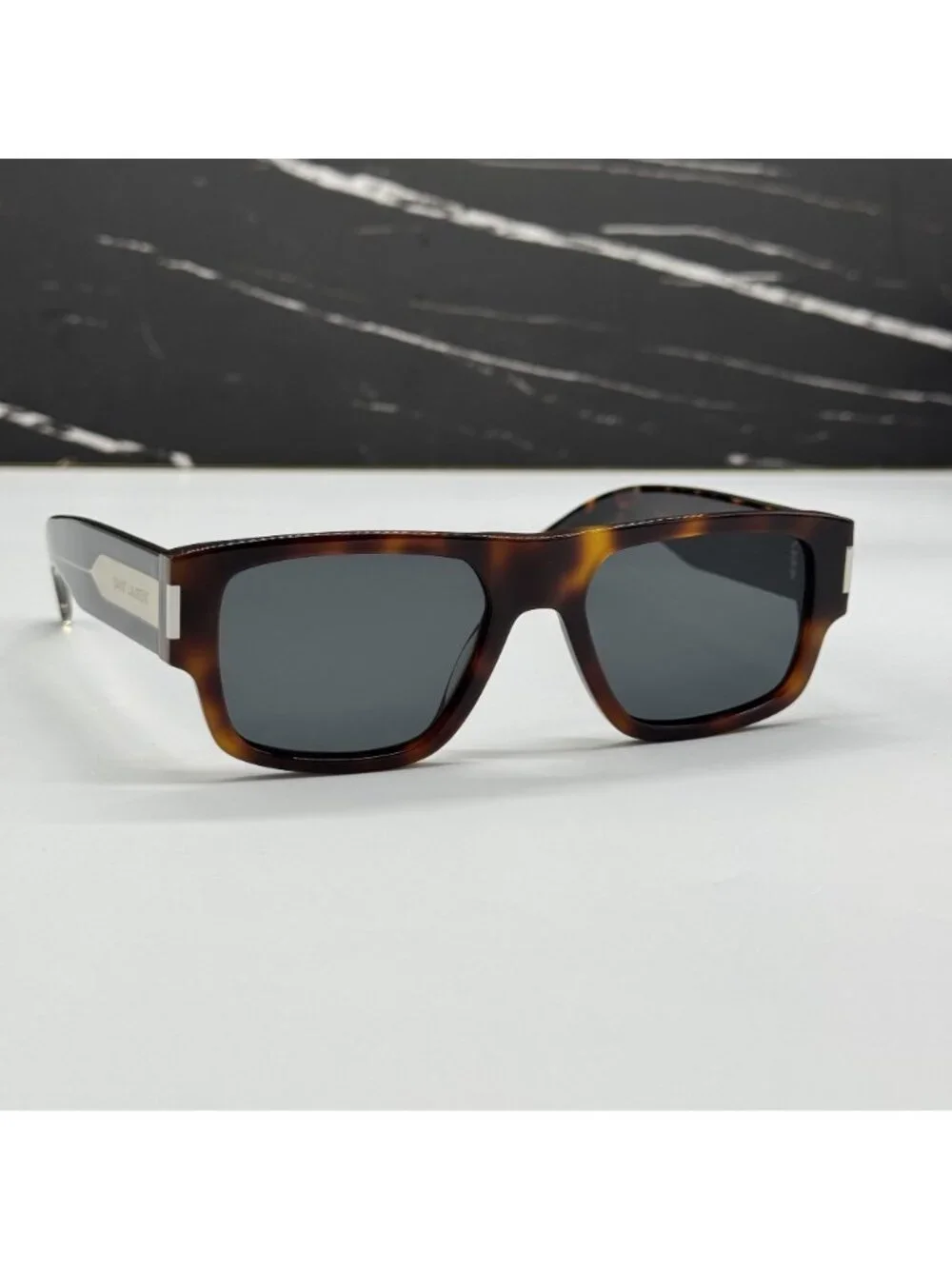 NWT Saint Laurent SL659 002 Havana Gray Square Sunglasses